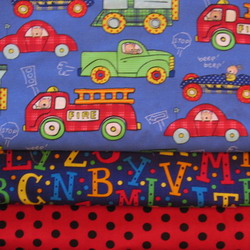 fabric combo cars red PD 250