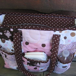 new bag polka dots brown 250