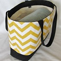 Chevron/Damask Beach tote