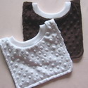 Minky dimple dot bibs