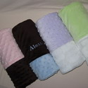 Minky dimple dot stroller blanket