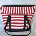Striped canvas tote