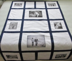 wedding quilt black and white