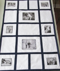 wedding quilt b and white